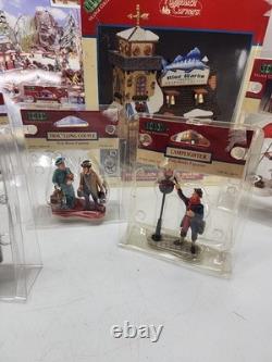 Lemax Village Christmas Collection Figurines Lot of 15. House Dock 99'-01' Etc