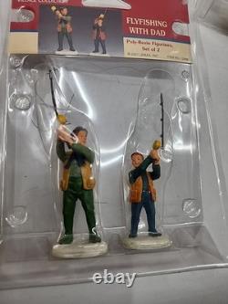 Lemax Village Christmas Collection Figurines Lot of 15. House Dock 99'-01' Etc