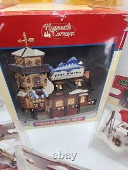 Lemax Village Christmas Collection Figurines Lot of 15. House Dock 99'-01' Etc