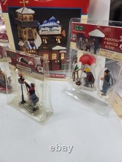 Lemax Village Christmas Collection Figurines Lot of 15. House Dock 99'-01' Etc