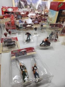 Lemax Village Christmas Collection Figurines Lot of 15. House Dock 99'-01' Etc