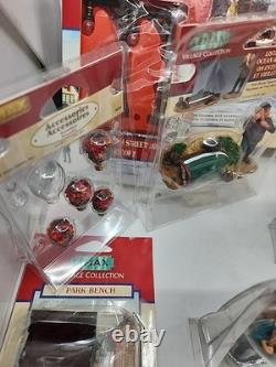 Lemax Village Christmas Collection Figurines Lot of 15. House Dock 99'-01' Etc