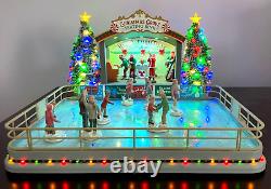 Lemax Village Christmas Grove Skating Rink NIB- Lite Sound & Animation see video