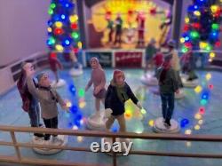 Lemax Village Christmas Grove Skating Rink NIB- Lite Sound & Animation see video