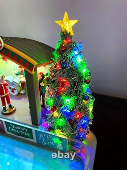 Lemax Village Christmas Grove Skating Rink NIB- Lite Sound & Animation see video
