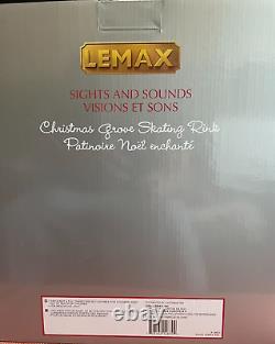 Lemax Village Christmas Grove Skating Rink NIB- Lite Sound & Animation see video