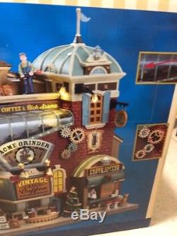 Lemax Village Collection 2017 GRIND COFFEE COMPANY Christmas Animated Lighted