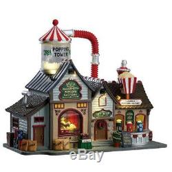 Lemax Village Collection Bell's Gourmet Popcorn Factory with Adaptor # 75188