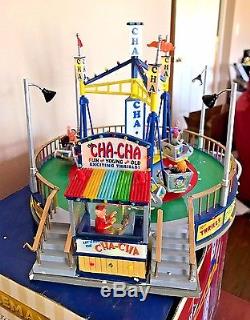 Lemax Village Collection Carnival The Cha Cha Ride Animated Motion w Box