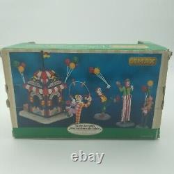 Lemax Village Collection Carnival Ticket Booth Clown Fair Circus Set of 5 #63563