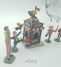 Lemax Village Collection Carnival Ticket Booth Clown Fair Circus Set of 5 #63563