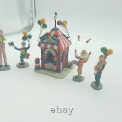 Lemax Village Collection Carnival Ticket Booth Clown Fair Circus Set of 5 #63563