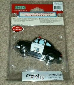 Lemax Village Collection Classic Car Set Road With Police Car