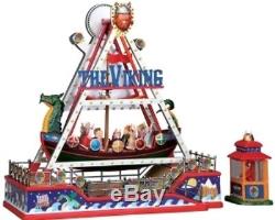 Lemax Village Collection The Viking Carnival Ride Sights And Sounds RARE & NEW