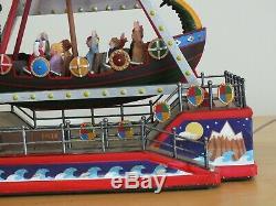Lemax Village Collection The Viking Ship, Set of 2 with Original Box & Adaptor