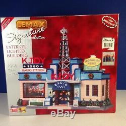 Lemax Village KJOY RADIO STATION #85714 with box Lighted & Musical