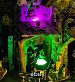 Lemax Wicked Garden Coven Witches Castle Animated Sound LED's Halloween Village