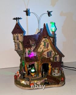 Lemax Wicked Garden Coven Witches Castle Animated Sound LED's Halloween Village