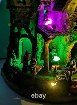 Lemax Wicked Garden Coven Witches Castle Animated Sound LED's Halloween Village