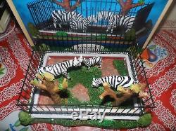 Lemax Zoo Lot 2 Pieces Gorilla Habitat + Zebra Family Items VHTF New in Box Look