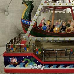 Lemax carnival Village Collection The Viking Ship & Adapter working no box