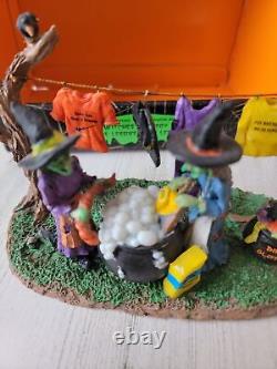 Lemax spooky town witches laundry day 2009 Halloween Village accessory decor