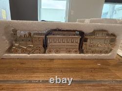 Lenox Mistletoe Park 3 Pc TRAIN SET Village Treasures 2007 IN BOX EUC