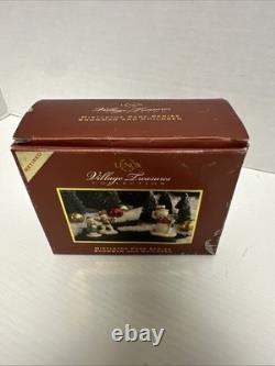 Lenox Mistletoe Park SNOWMAN AND CHILDREN 2005, Retired, Boxed, Village Treasure