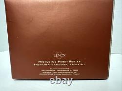 Lenox Mistletoe Park SNOWMAN AND CHILDREN 2005, Retired, Boxed, Village Treasure