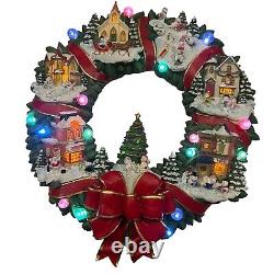 Lenox Snowman Village Lighted Wreath In Box Traditional Christmas Decor Houses