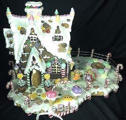 Lighted Gingerbread House & Tree Christmas Village Building Candy Ornaments LG