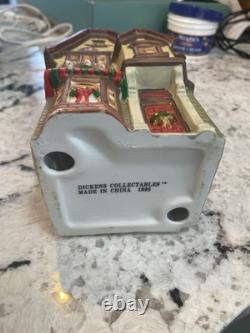 Lot 10 Piece Christmas Village Display 6 Lights Included Some Damage Starter