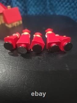 Lot Of VTG German Stiffen Church & Carolers German Democratic Republic 8 Pieces