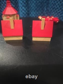 Lot Of VTG German Stiffen Church & Carolers German Democratic Republic 8 Pieces