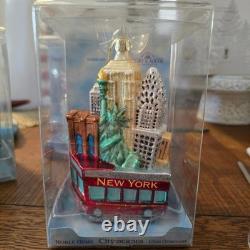 Lot of 10 Kurt Adler Noble Gems Cityscape State Glass Ornaments Hand Painted
