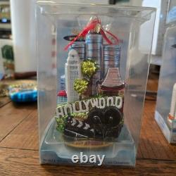 Lot of 10 Kurt Adler Noble Gems Cityscape State Glass Ornaments Hand Painted