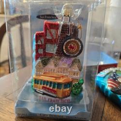 Lot of 10 Kurt Adler Noble Gems Cityscape State Glass Ornaments Hand Painted