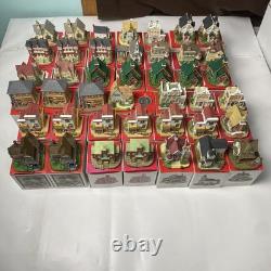 Lot of 42 Liberty Falls Americana Collection Miniature Buildings With Boxes Insert