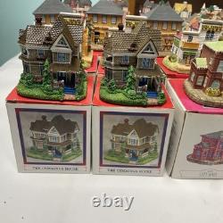 Lot of 42 Liberty Falls Americana Collection Miniature Buildings With Boxes Insert