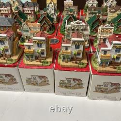 Lot of 42 Liberty Falls Americana Collection Miniature Buildings With Boxes Insert
