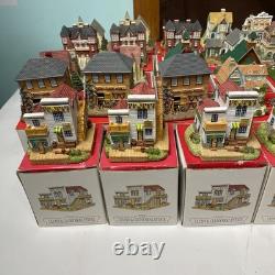 Lot of 42 Liberty Falls Americana Collection Miniature Buildings With Boxes Insert