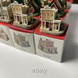 Lot of 42 Liberty Falls Americana Collection Miniature Buildings With Boxes Insert