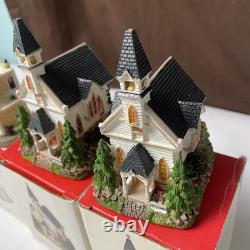 Lot of 42 Liberty Falls Americana Collection Miniature Buildings With Boxes Insert