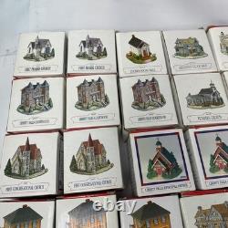 Lot of 42 Liberty Falls Americana Collection Miniature Buildings With Boxes Insert
