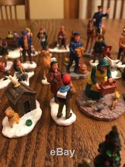Lot of 70 Holiday Village Christmas Figurines Animals Plants + More Most Lemax