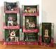 Lot of 7 Holiday Time Vintage Christmas Porcelain Village Collectibles. New