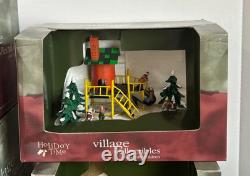 Lot of 7 Holiday Time Vintage Christmas Porcelain Village Collectibles. New