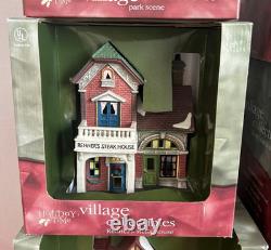 Lot of 7 Holiday Time Vintage Christmas Porcelain Village Collectibles. New