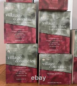 Lot of 7 Holiday Time Vintage Christmas Porcelain Village Collectibles. New