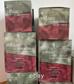 Lot of 7 Holiday Time Vintage Christmas Porcelain Village Collectibles. New